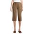Women's Sport Knit High Rise Elastic Waist Capri Pants, Front