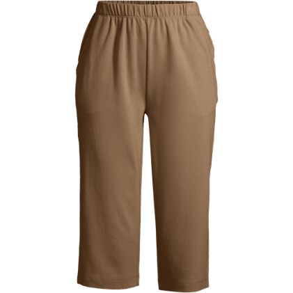 Women's Sport Knit High Rise Elastic Waist Capri Pants - image 3