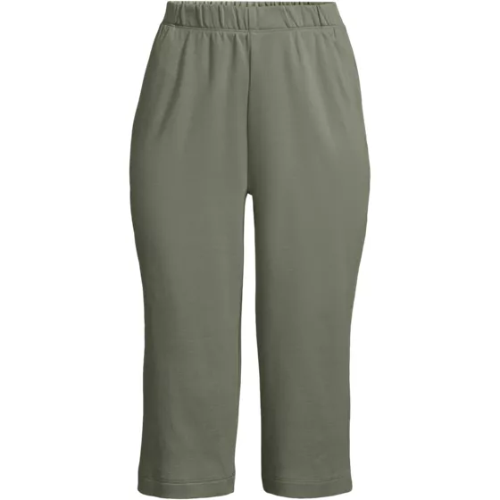 Women's Sport Knit Elastic Waist Capri Pants - primary