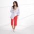 Women's Sport Knit High Rise Elastic Waist Capri Pants, alternative image