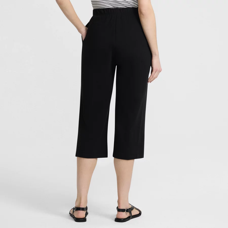 Women's Sport Knit High Rise Elastic Waist Capri Pants view 6