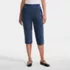 Women's Petite Sport Knit High Rise Elastic Waist Capri Pants, Front