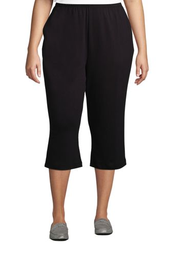 plus size knit capris