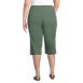 Women's Plus Size Sport Knit High Rise Elastic Waist Capri Pants, Back