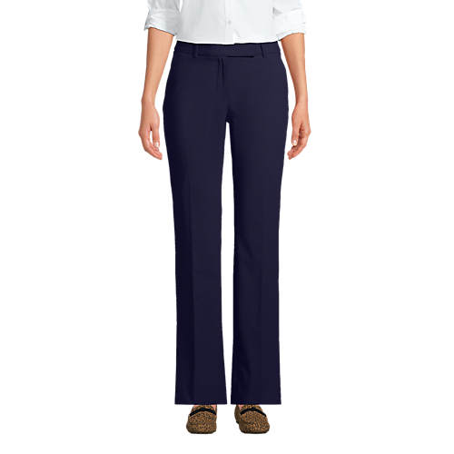 Women's Washable Wool Straight Modern Pants - Secondary