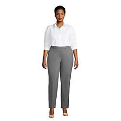 Women's Plus Size Washable Wool Straight Modern Pants, alternative image