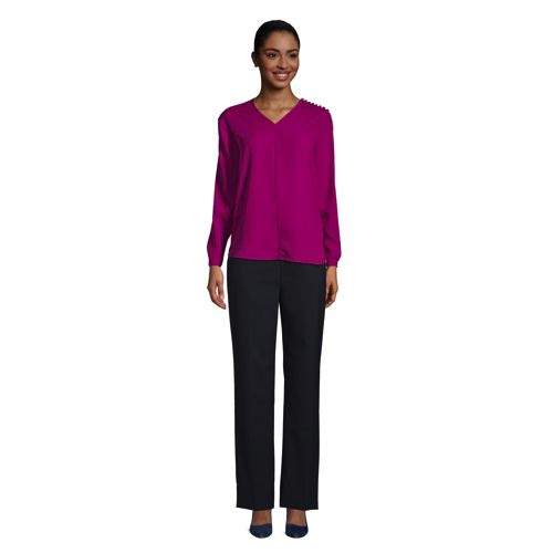 Women's Plain Front Washable Wool Comfort Trousers - image 4
