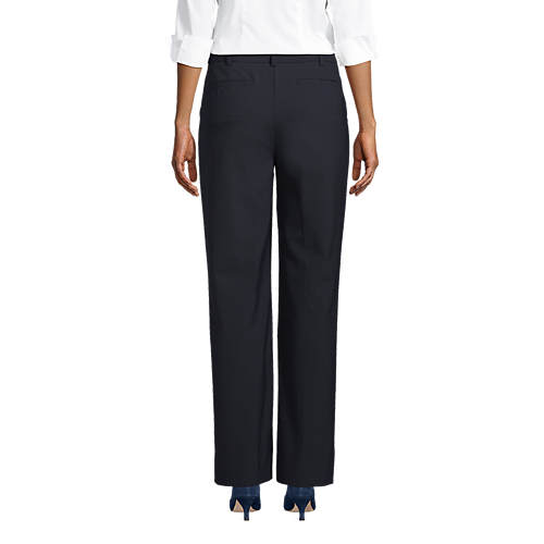 Women's Washable Wool Plain Comfort Trousers - Secondary