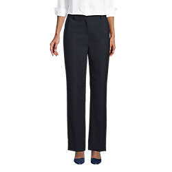 Lands'End NWT Womens Mid Rise Chino Straight Leg Pants Plus Marine Navy MSRP $70 