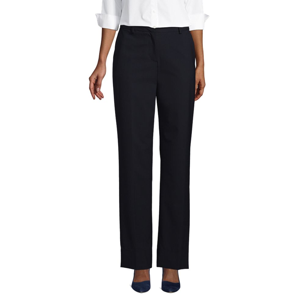 Women's Washable Wool Plain Comfort Trousers