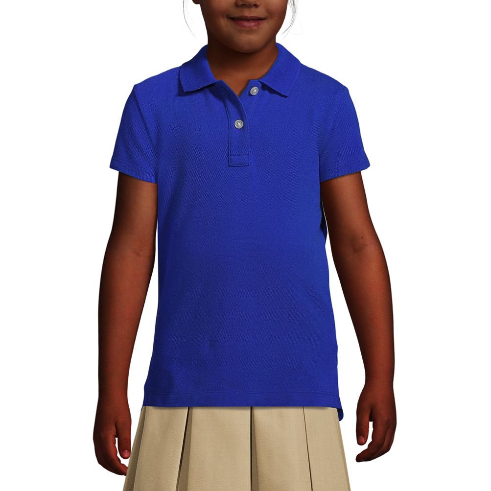 School Uniform Little Girls Short Sleeve Feminine Fit Mesh