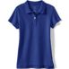 Little Girls Short Sleeve Feminine Fit Mesh Polo Shirt, Front