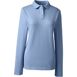 School Uniform Women's Long Sleeve Feminine Fit Mesh Polo Shirt, Front