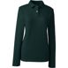 School Uniform Women's Long Sleeve Feminine Fit Mesh Polo Shirt, Front