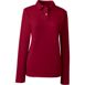 School Uniform Women's Long Sleeve Feminine Fit Mesh Polo Shirt, Front