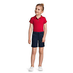Girls Short Sleeve Feminine Fit Interlock Polo Shirt, alternative image