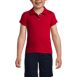 Girls Short Sleeve Feminine Fit Interlock Polo Shirt, Front