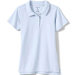 Girls Short Sleeve Feminine Fit Interlock Polo Shirt, Front
