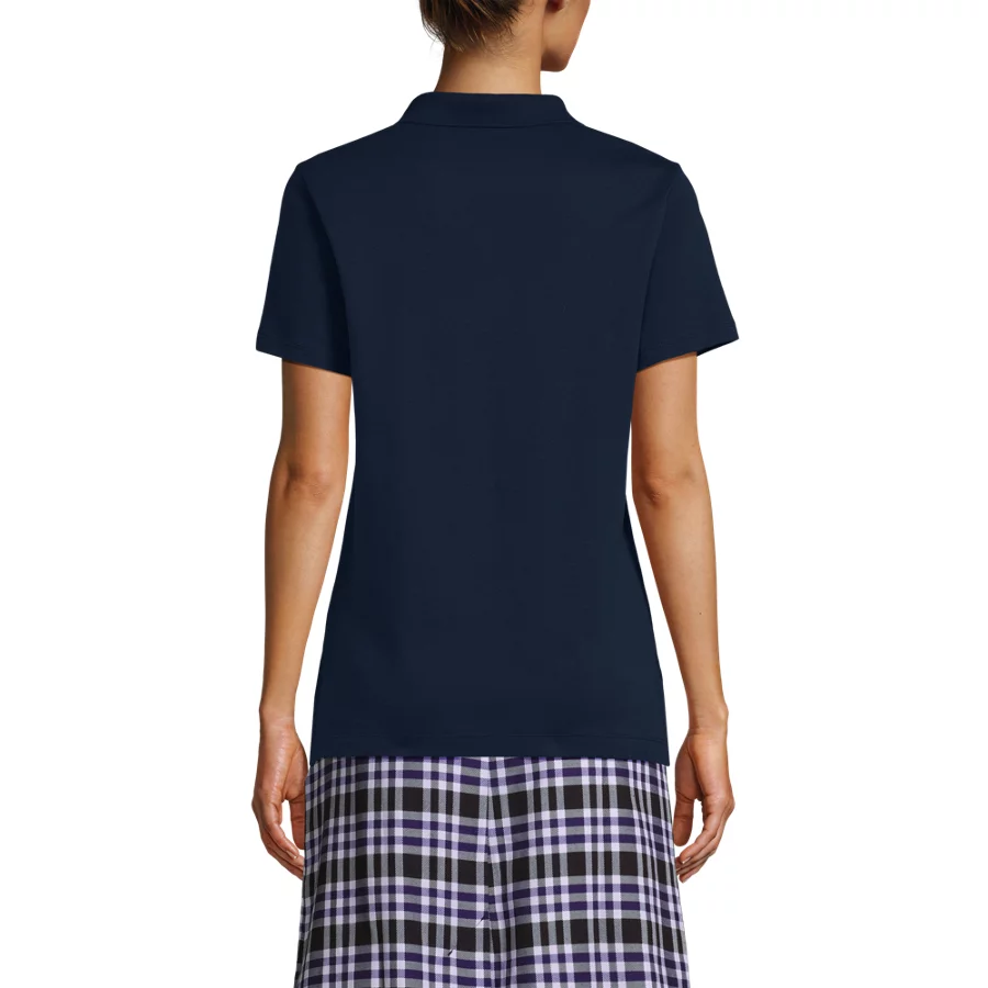 School Uniform Girls' Short Sleeve Feminine Fit Interlock Polo Shirt view 7