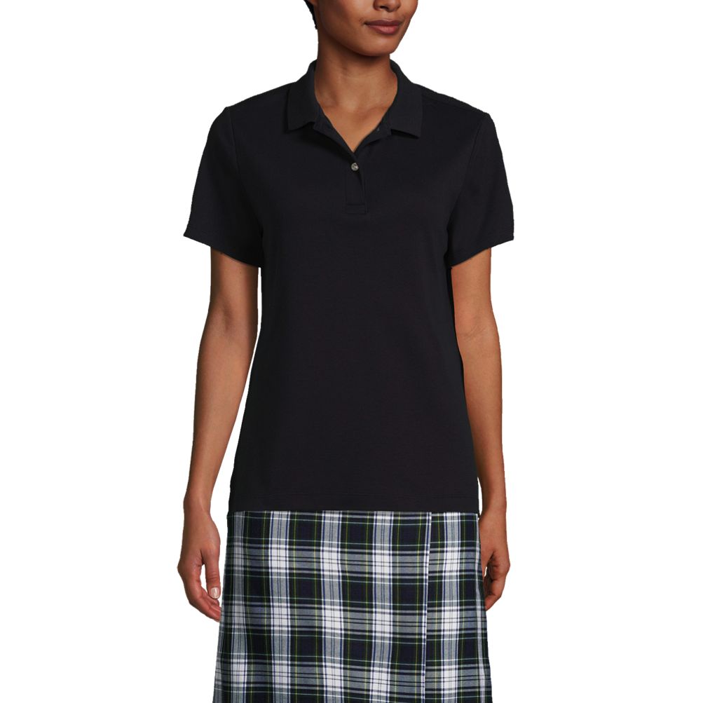 Women's Short Sleeve Feminine Fit Interlock Polo Shirt | Lands' End