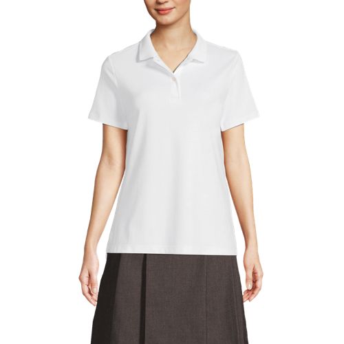 School Uniform Girls Long Sleeve Peter Pan Collar Polo Shirt