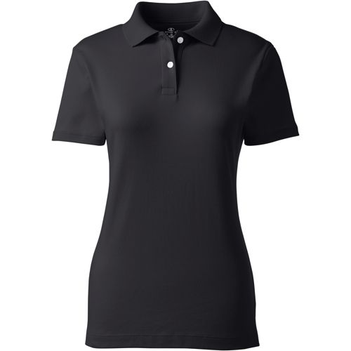 売れ筋商品|||ランズエンド カットソー トップス レディース School Uniform Women's Long Sleeve Feminine Fit Rapid Dry Polo Shirt Black School Uniform Girls Long Sleeve Feminine Fit Interlock Polo