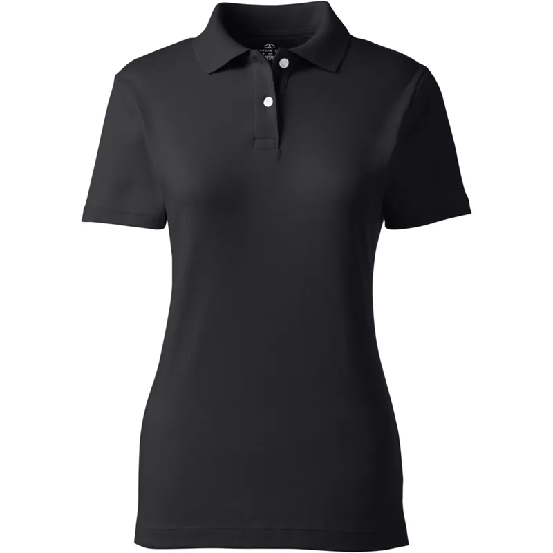 Women's Short Sleeve Feminine Fit Interlock Polo Shirt, Front