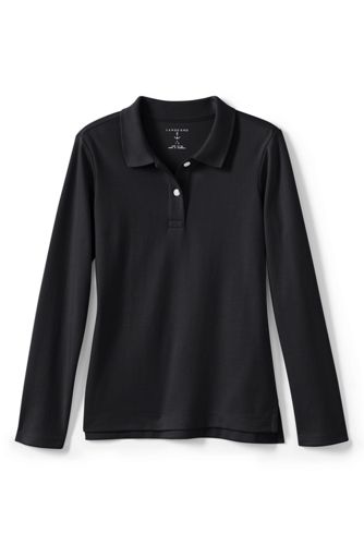 girls black polo shirt