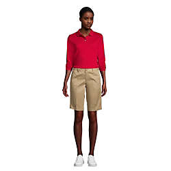 Women's Long Sleeve Feminine Fit Interlock Polo Shirt, alternative image