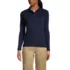 School Uniform Women's Long Sleeve Feminine Fit Interlock Polo Shirt, Front
