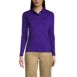 School Uniform Women's Long Sleeve Feminine Fit Interlock Polo Shirt, Front