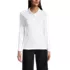 School Uniform Women's Long Sleeve Feminine Fit Interlock Polo Shirt, Front