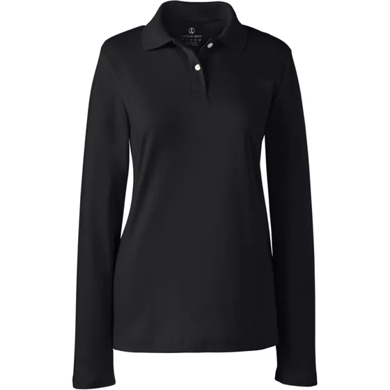 Women's Long Sleeve Feminine Fit Interlock Polo Shirt - primary