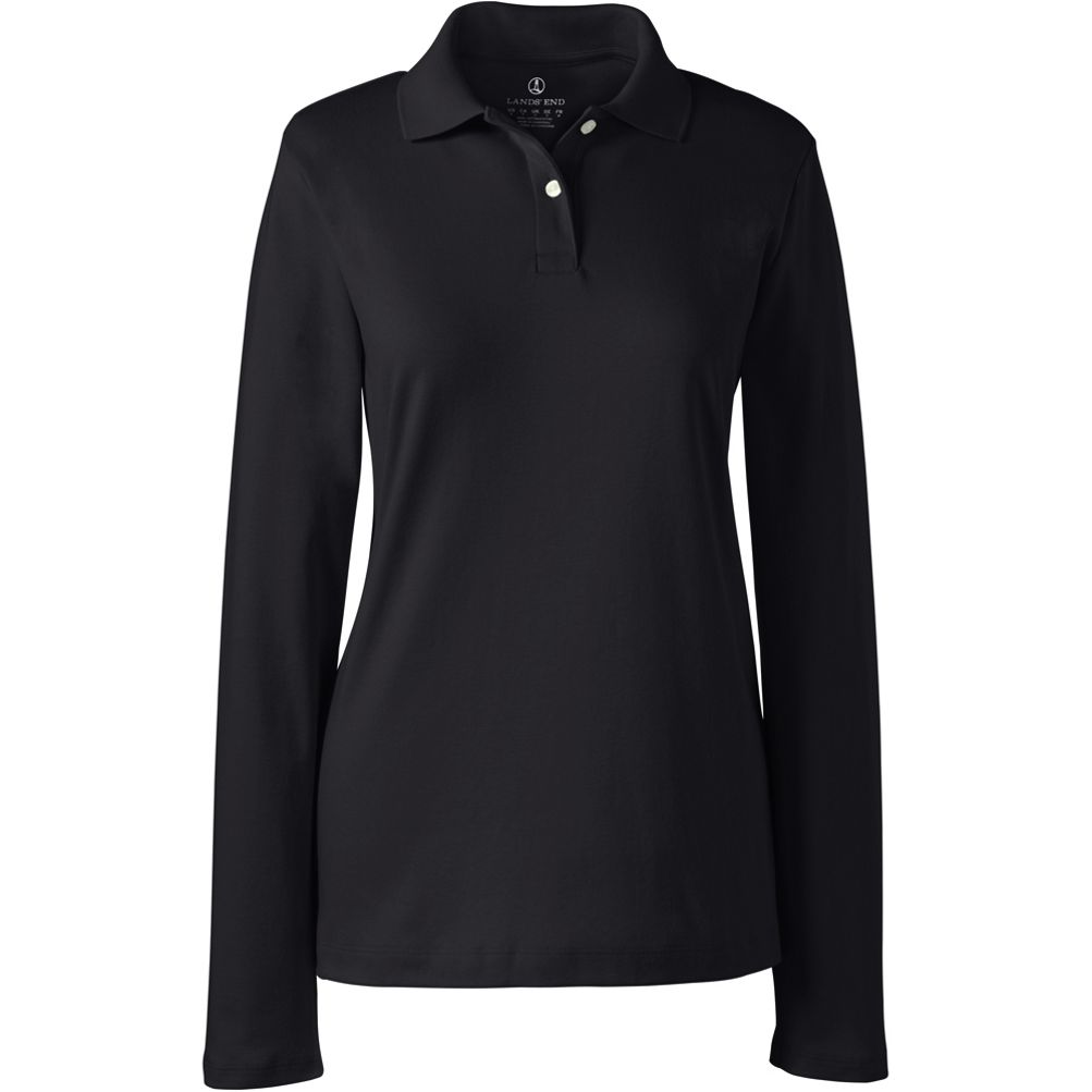 Women's Long Sleeve Feminine Fit Interlock Polo Shirt