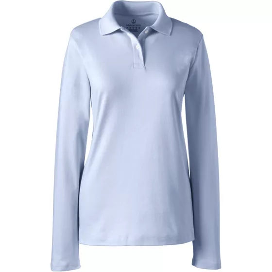 Women's Long Sleeve Feminine Fit Interlock Polo Shirt - primary