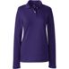 School Uniform Women's Long Sleeve Feminine Fit Interlock Polo Shirt, Front