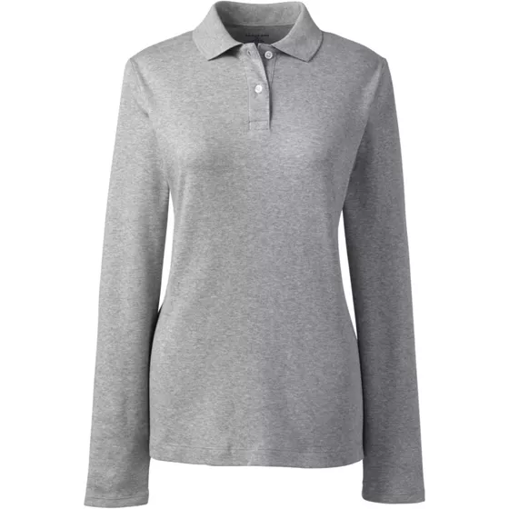 Women's Long Sleeve Feminine Fit Interlock Polo Shirt - primary