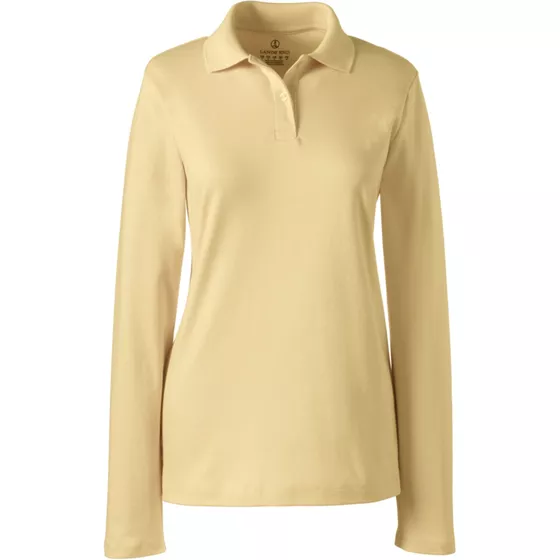 Women's Long Sleeve Feminine Fit Interlock Polo Shirt - primary