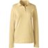School Uniform Women's Long Sleeve Feminine Fit Interlock Polo Shirt, Front