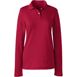 School Uniform Women's Long Sleeve Feminine Fit Interlock Polo Shirt, Front