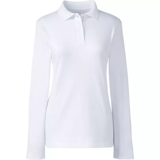 Women's Long Sleeve Feminine Fit Interlock Polo Shirt - primary