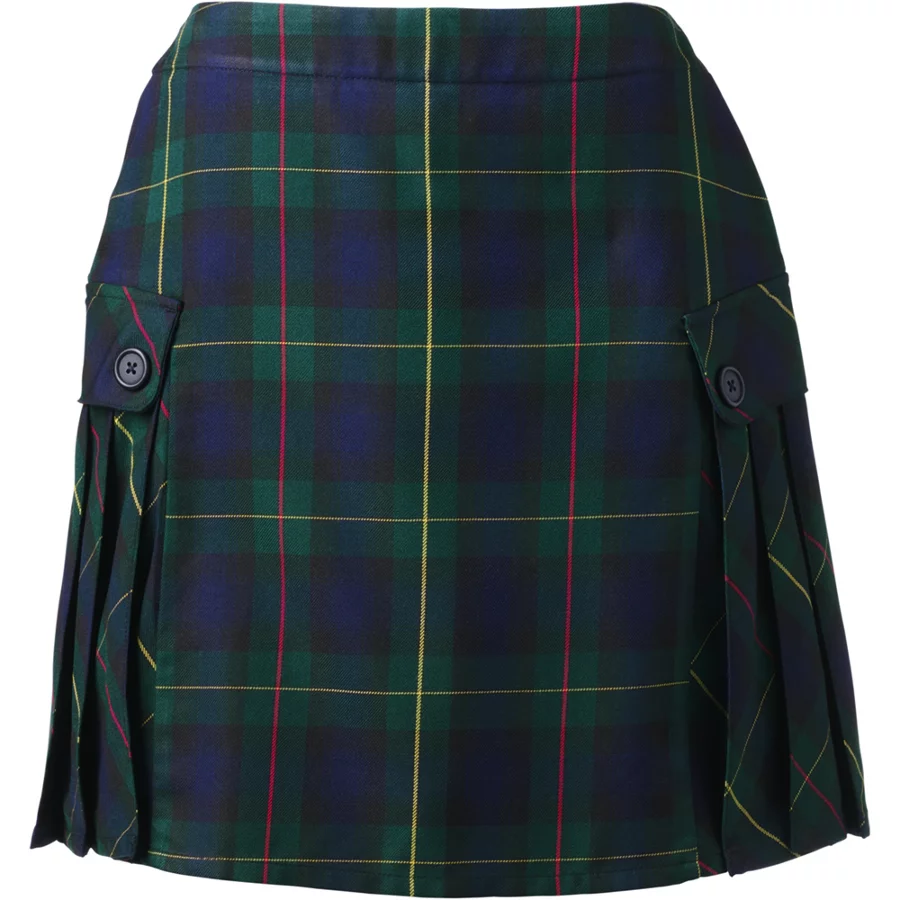 School Uniform Girls' Side Pleat Plaid Skort Above The Knee view 6