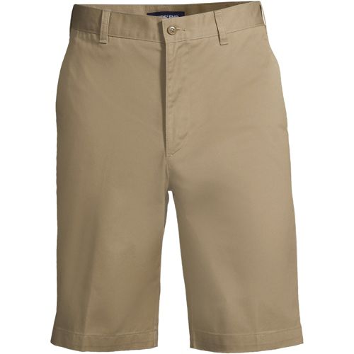 Men's Plain Front Blended Chino Shorts
