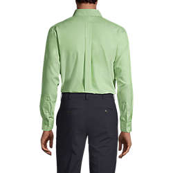 Men's Long Sleeve Buttondown No Iron Pinpoint Shirt, Back