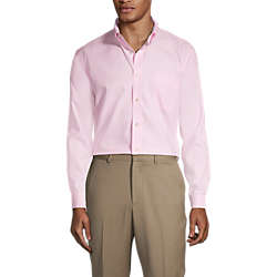 School Uniform Men's Long Sleeve Buttondown No Iron Pinpoint Shirt, Front