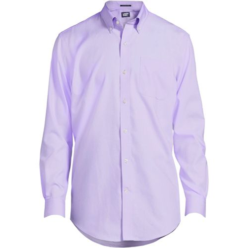 Men's Long Sleeve Buttondown Solid No Iron Pinpoint Shirt