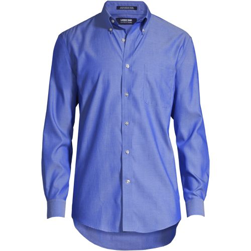 Men's Long Sleeve Buttondown Solid No Iron Pinpoint Shirt