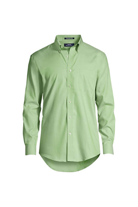Men's Long Sleeve Buttondown Solid No Iron Pinpoint Shirt
