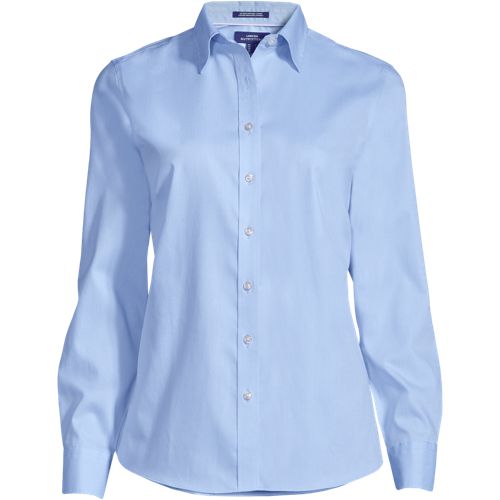 Women's Long Sleeve Solid No Iron Pinpoint Shirt