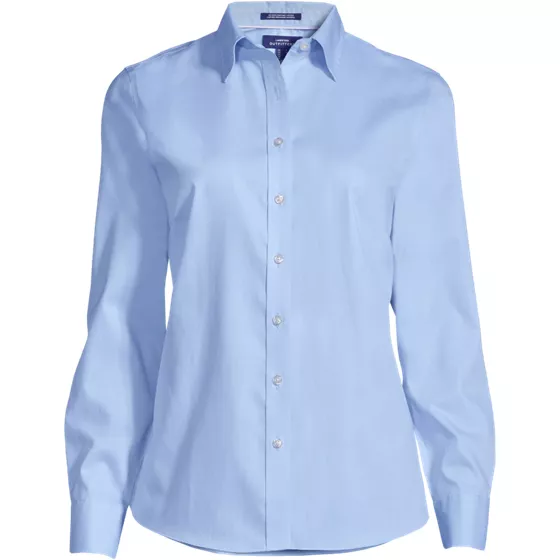 School Uniform Women's Long Sleeve No Iron Pinpoint Shirt - primary
